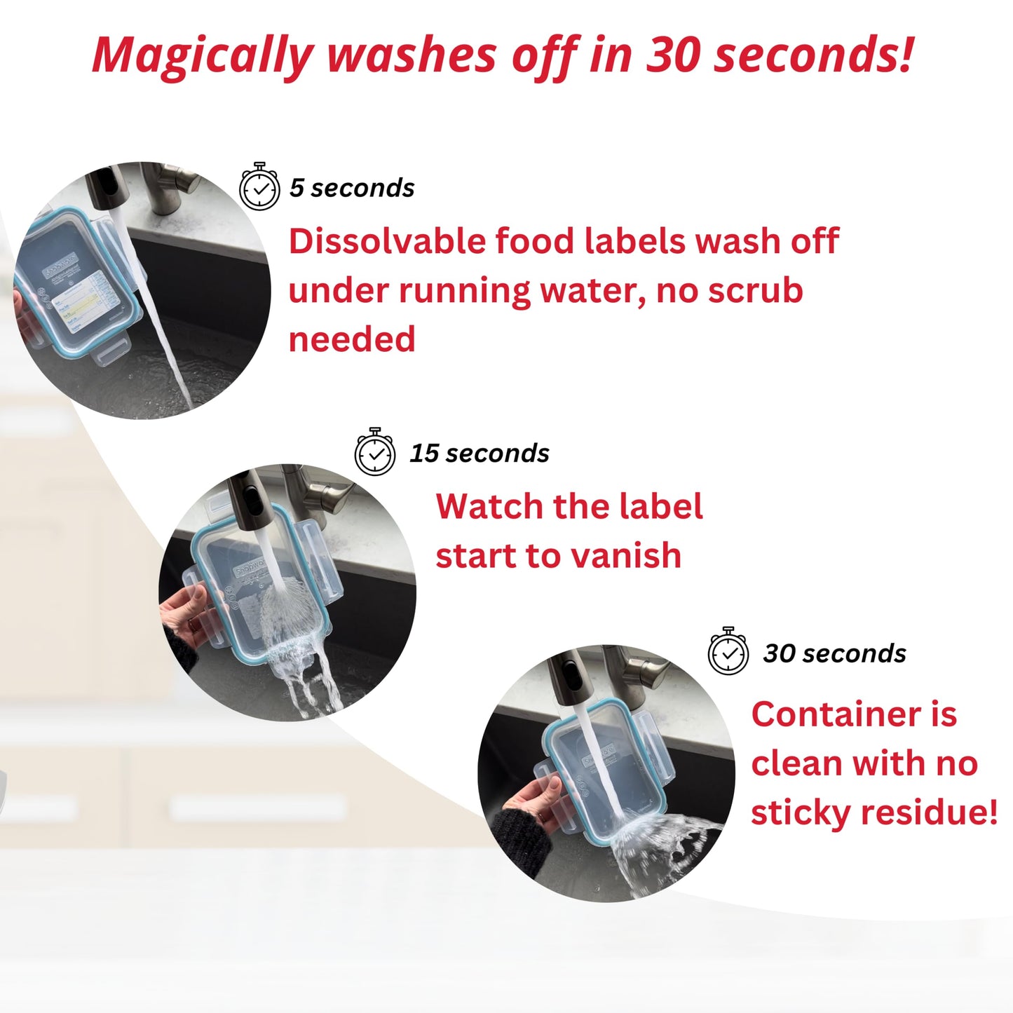 ATL Direct 2x3 Dissolvable Food Labels, 1000 Label Stickers, Bottle Labels for Storage Bins, Sticker Labels for Food containers, (1000, Blue)