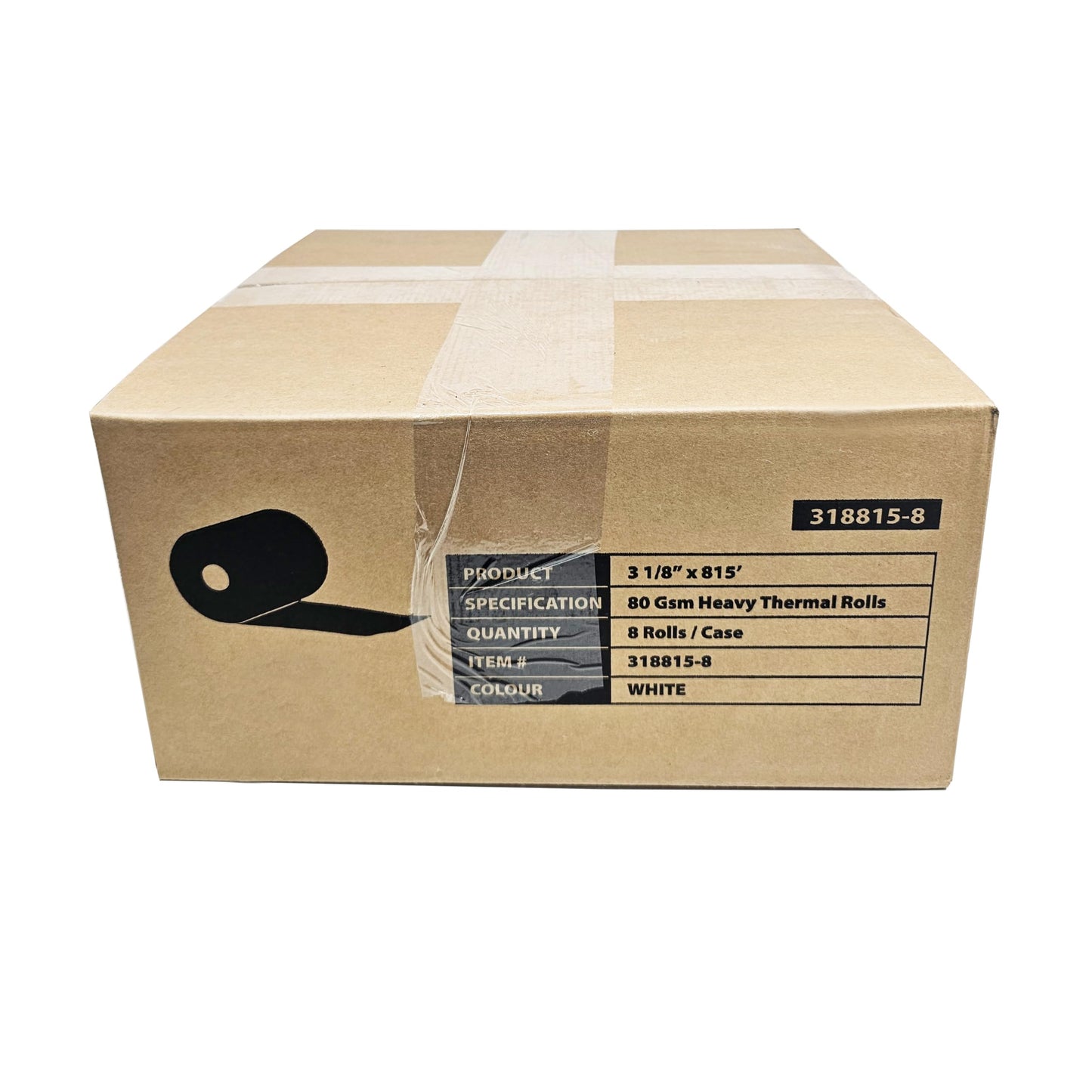 (8 Rolls - 1 Case) 3 1/8" x 815' heavy thermal paper 8 rolls - nautilus hyosung halo - 75 GSM ATM Special Thermal Paper Rolls - BuyRegisterRolls