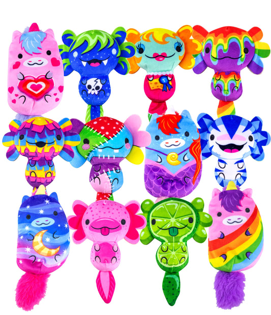 Axolotls vs Unicorns Plushies - Series A 12-Pack Mystery Bags | Super Soft 4" Bean-Filled Plush Collectibles | Perfect for Kids, Teens, & Collectors (Characters Will Vary)