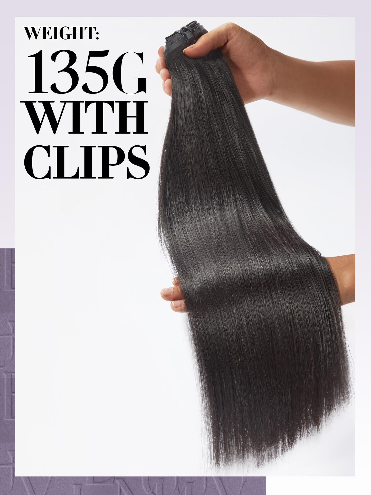 LUVME Yaki Straight Clip in Hair Extensions Real Human Hair For Women 100% Unprocessed Brazilian Virgin Hair clip ins Natural Black Hair Extensions 135g 9pcs 16 Inch