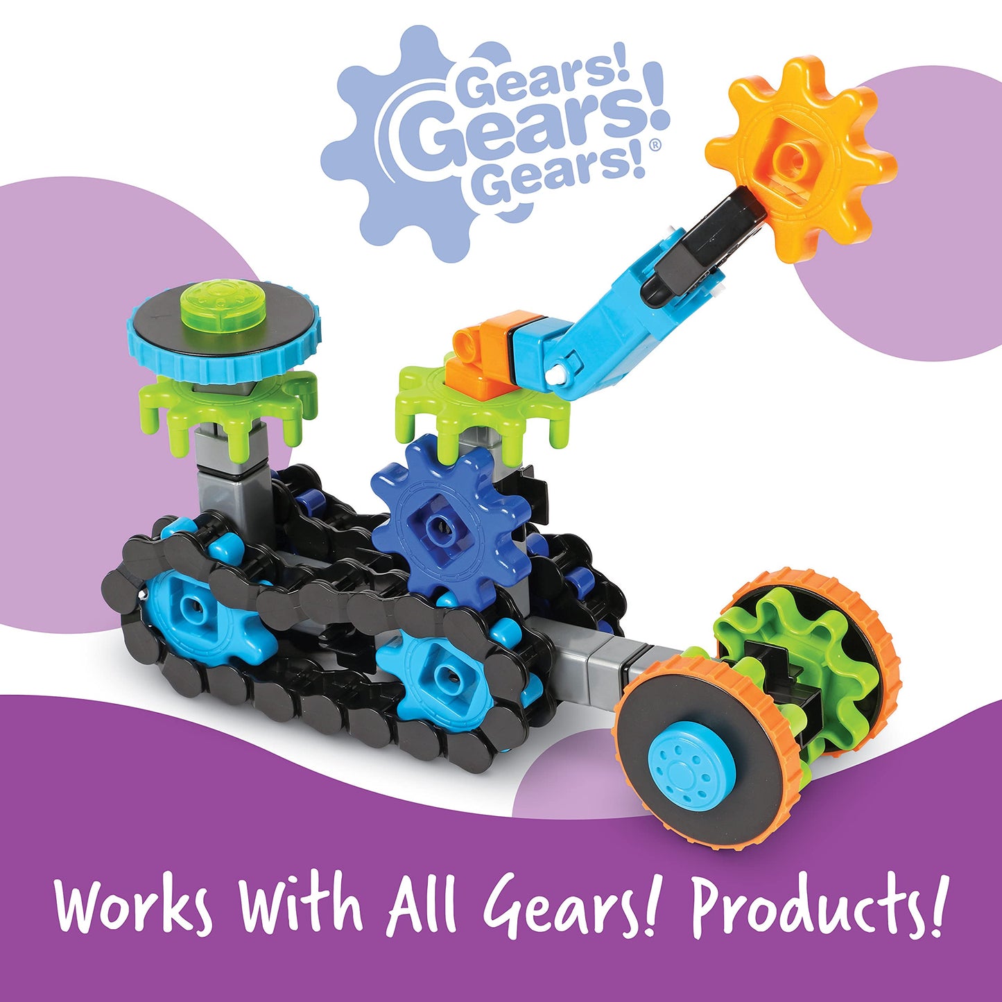 Learning Resources Gears! Gears! Gears! Robots in Motion Building Set - 116 Pieces, Ages 5+, Robot Toy, STEM Toys for Kids, Robots for Kids