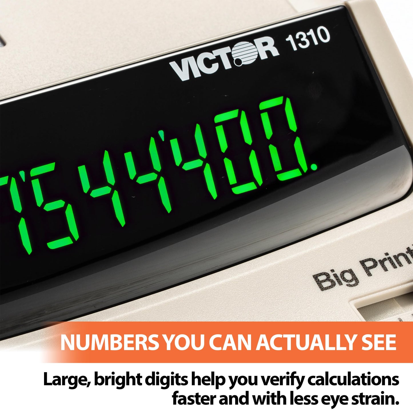 Victor 1310 Big Print Printing Calculator, 12-Digit LED Display, Fast Ink-Free Printing (8.0 LPS), Cost/Sell/Margin Keys, Advanced Business Functions, 2-1/4" Thermal Paper