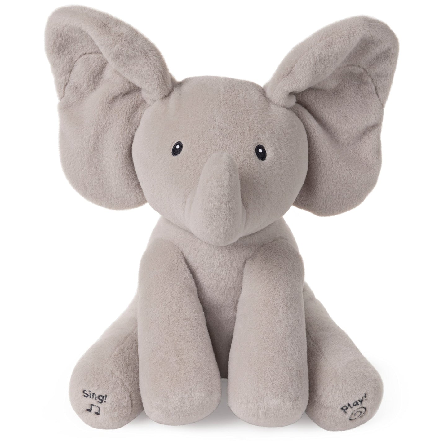 Baby GUND Animated Flappy the Elephant Plush, Singing Stuffed Animal Baby Toy for Ages 0 and Up, Gray, 12"