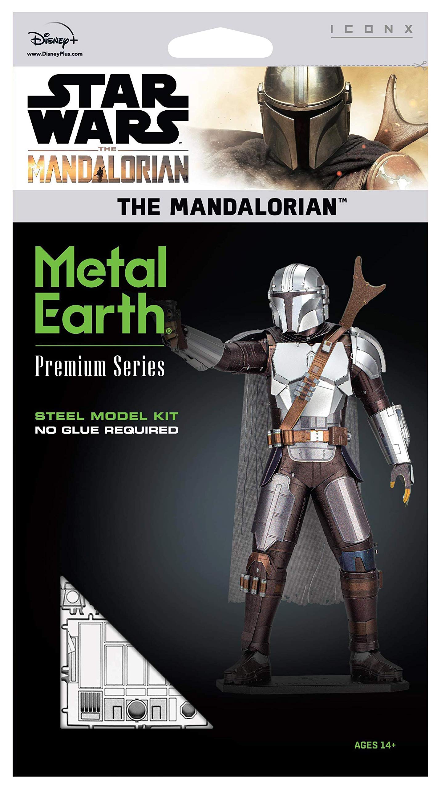 Fascinations ICX146 Metal Earth Metal Kits - Star Wars The Mandalorian The Mandalorian, Laser Cut 3D Construction Kit, 3D Metal Puzzle, DIY Model Kit, 3 Metal Circuit Boards from 14 Years