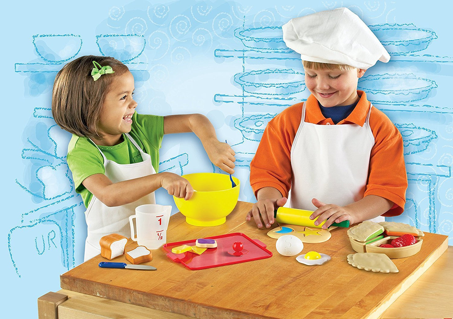 Learning Resources LER9056 Pretend & Play Bakery Set, Pretend Bakery, Imaginative Play, 31 Pieces, Ages 3+