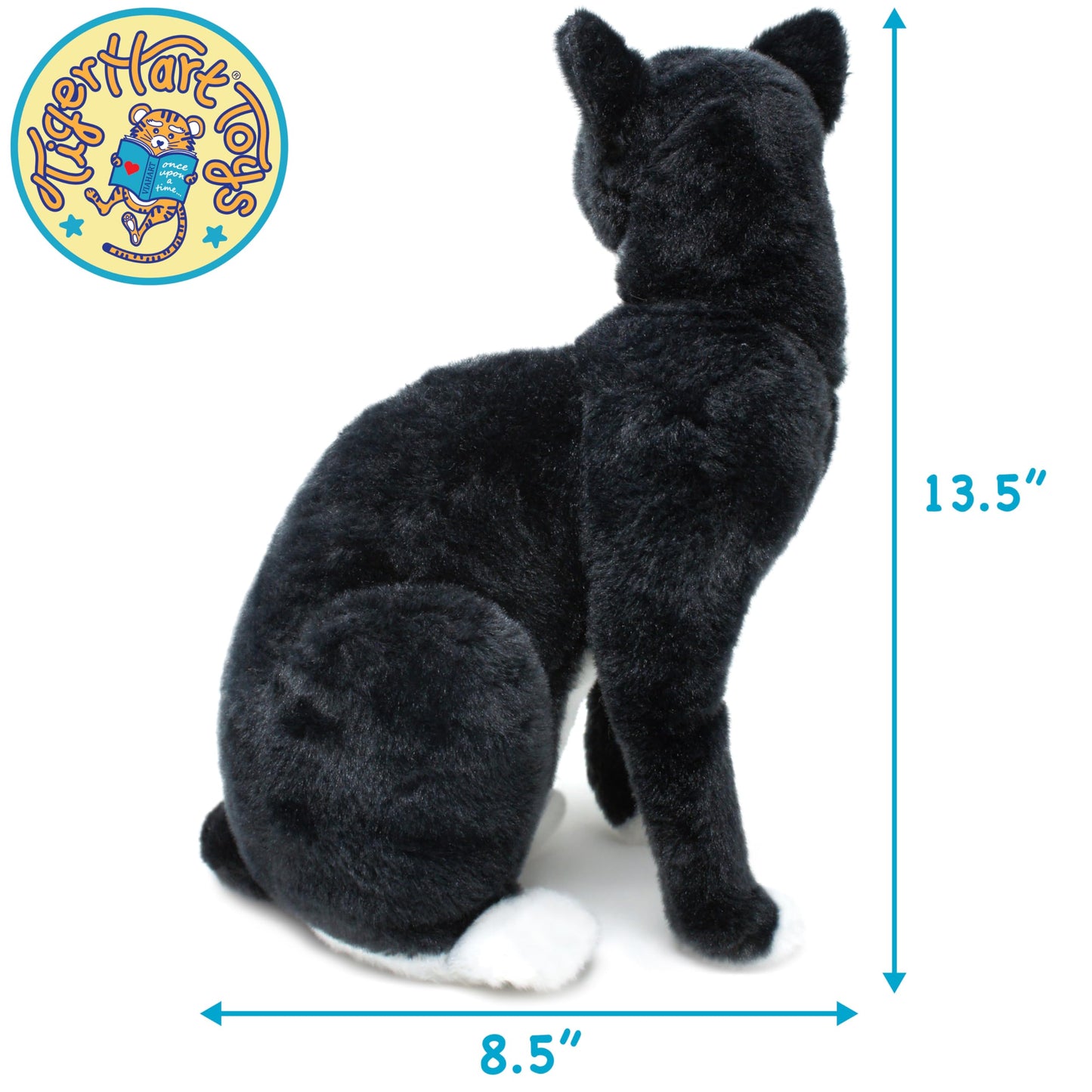 VIAHART Tate The Tuxedo Cat - 14 Inch Stuffed Animal Plush Black and White Kitten - by TigerHart Toys