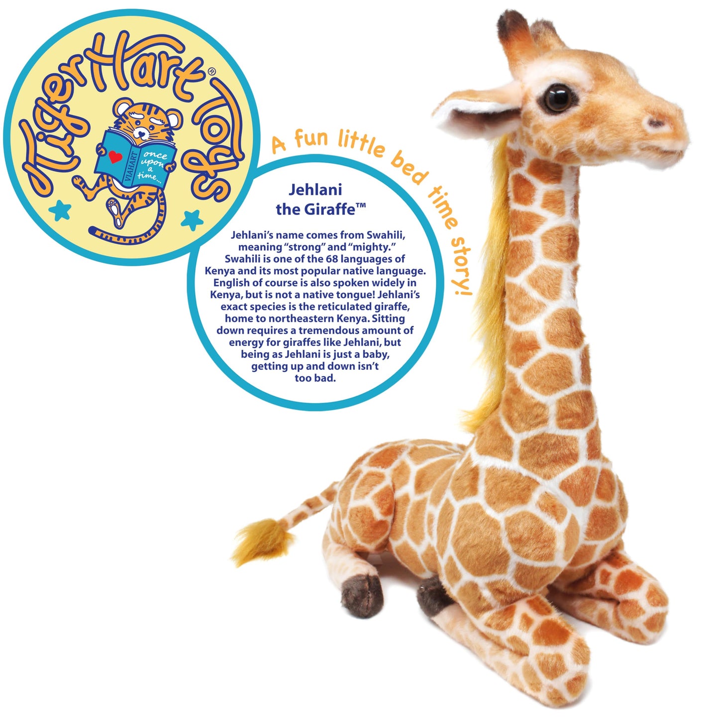 Jehlani The Giraffe | 18 Inch Stuffed Animal Plush | by TigerHart Toys
