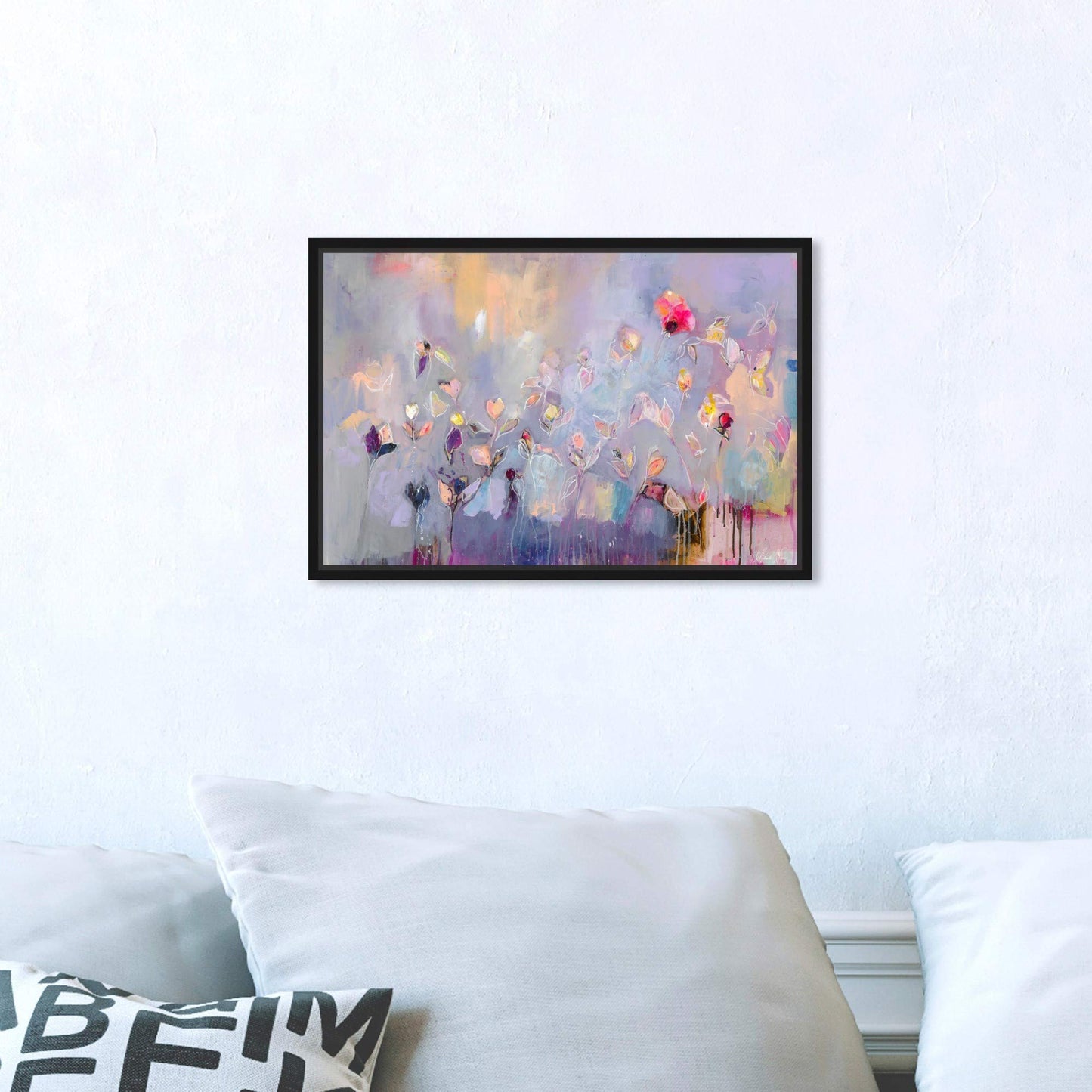 The Oliver Gal Artist Co. Abstract Framed Wall Art Canvas Prints 'Michaela Nessim-Infinitely Divine' Paint Home Décor, 15 in x 10 in, Purple, Pink