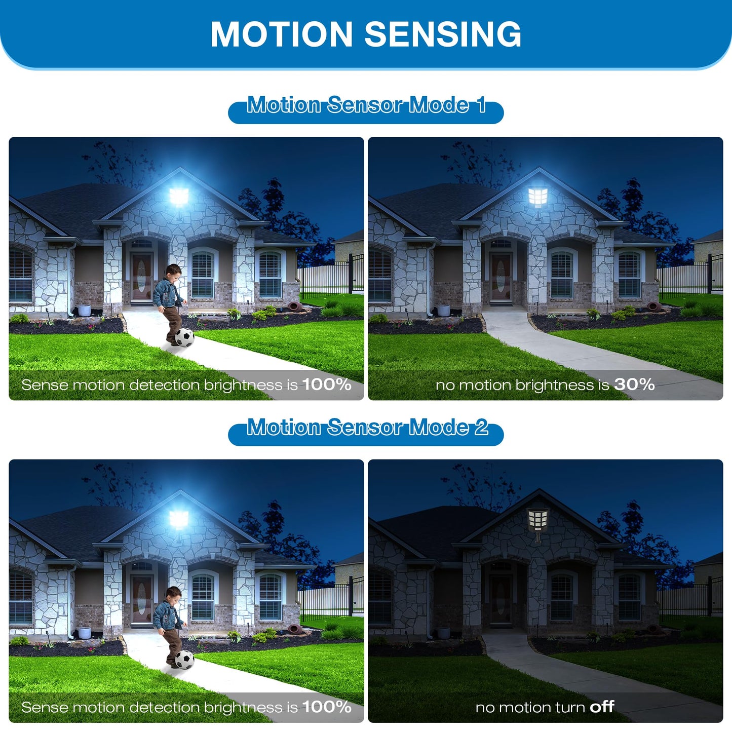 Solar Lights Outdoor,IP66 Waterproof Solar Street Lights Outdoor,6500K LED Dusk to Dawn Security Flood light with Motion Sensor and Remote Control for Yard,Parking Lot, Courtyards,Garages 4-Pack