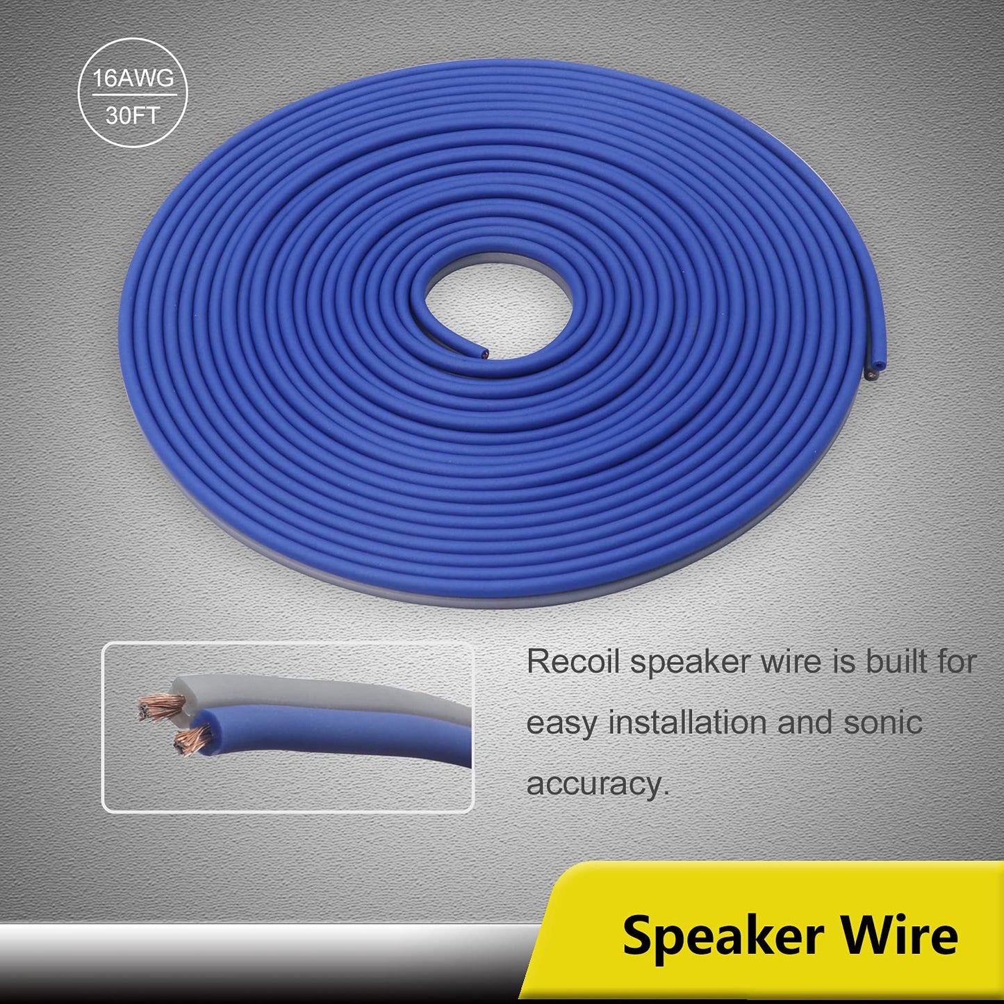 Recoil RC4D True 4 Gauge Car Audio Dual Amplifiers CCA Wiring Installation Kits with OFC RCA Cable