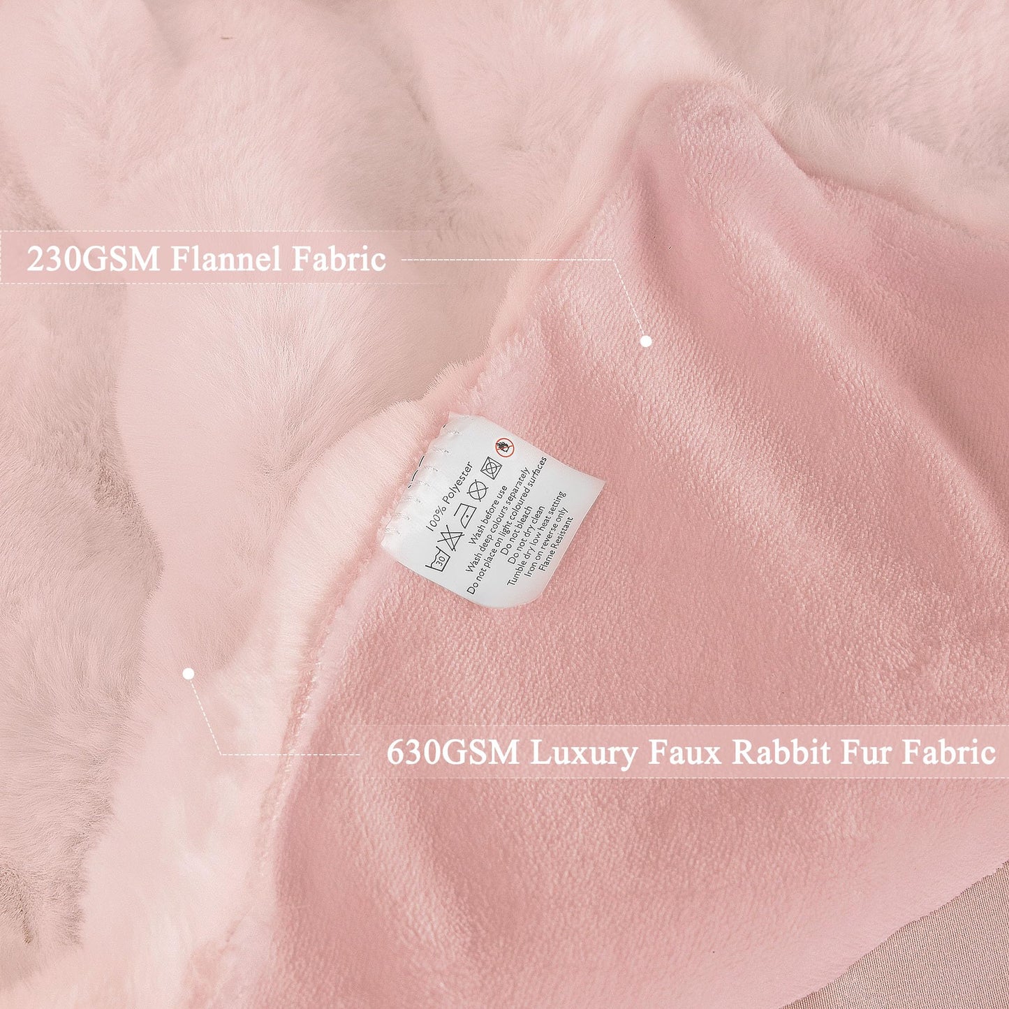 ORINOVA Pink Cozy Faux Fur Twin Blanket for Living Room Bedroom 60x80 Thick Ultra Soft Fuzzy Throw Blanket Fluffy Furry Bed Comforter Home Gifts 860 GSM