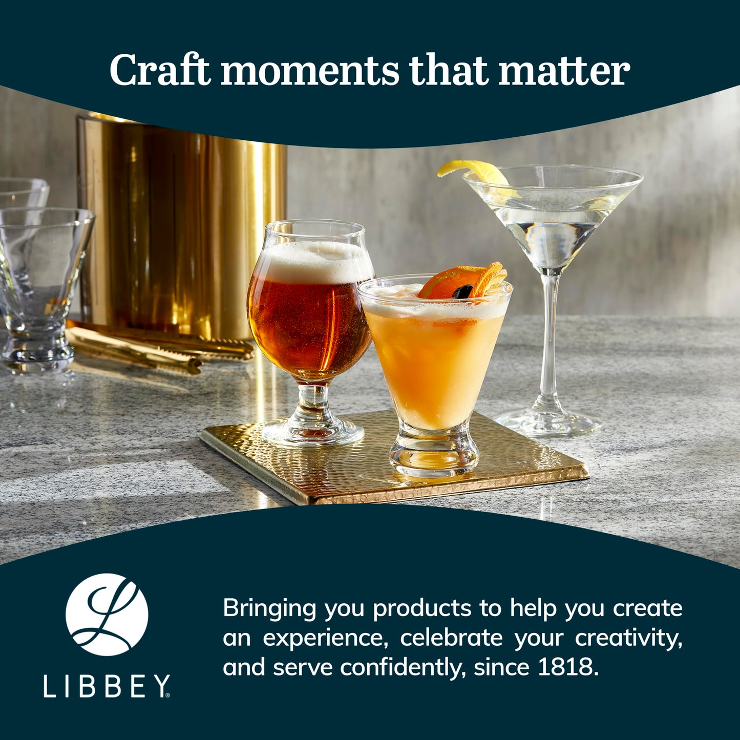 Libbey Entertaining Essentials Belgian Beer Glasses, 13 oz, Craft Beer Glasses Set of 6 for Belgian Ales, Unique Tulip Beer Glass Set for Entertaining