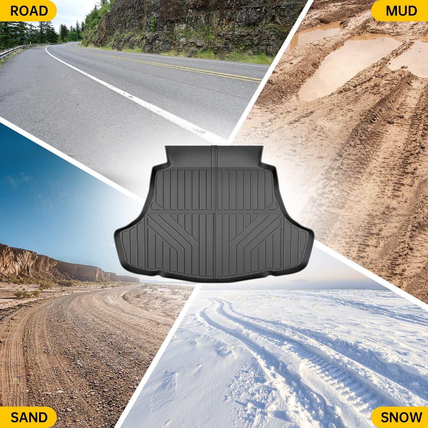 JTYZSM Trunk Mat for 2018-2025 Toyota Camry & 2019-2022 Toyota Avalon Rear Cargo Mat All Weather Protector Trunk Liner for 18-25 Camry Hybrid/L/LE/SE/TRD/XLE/XSE &19-22 Avalon Accessories