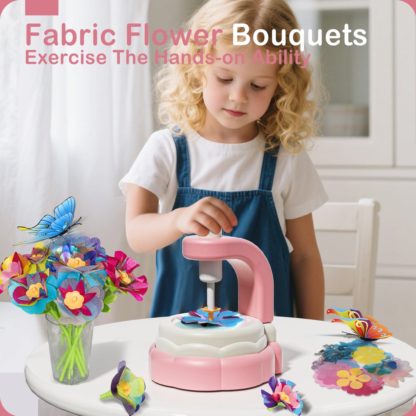 Arts and Crafts for Kids - Fabric Flower Bouquets Toys, Girls Toys