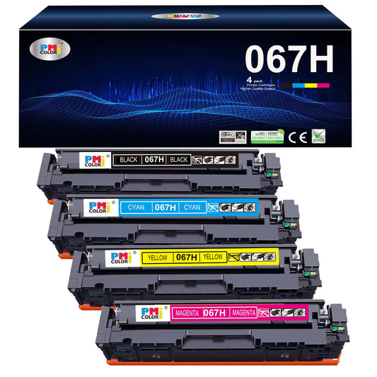 067 067H Toner Cartridge Set Replacement for Canon 067 High Yield Toner for Canon Color imageCLASS MF656Cdw, MF654Cdw, MF653Cdw, LBP633Cdw and LBP632Cdw (Black,Cyan,Magenta,Yellow-4 Pack)
