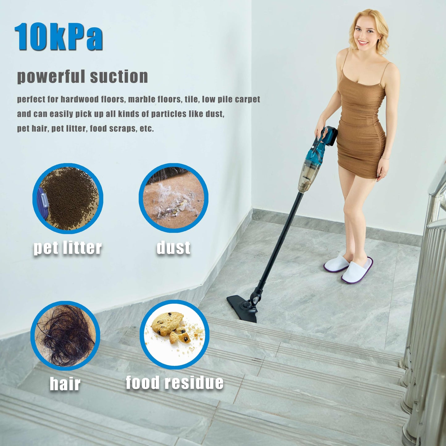HILIPE Cordless Handheld Vacuum Cleaner for Makita 18V Battery, EasyClean Wet Dry Use,Wireless Handheld Vacuum for Car,Home, Boat,Workshop, Pet Hair, Furniture Cleaning (Tool Only No Battery)