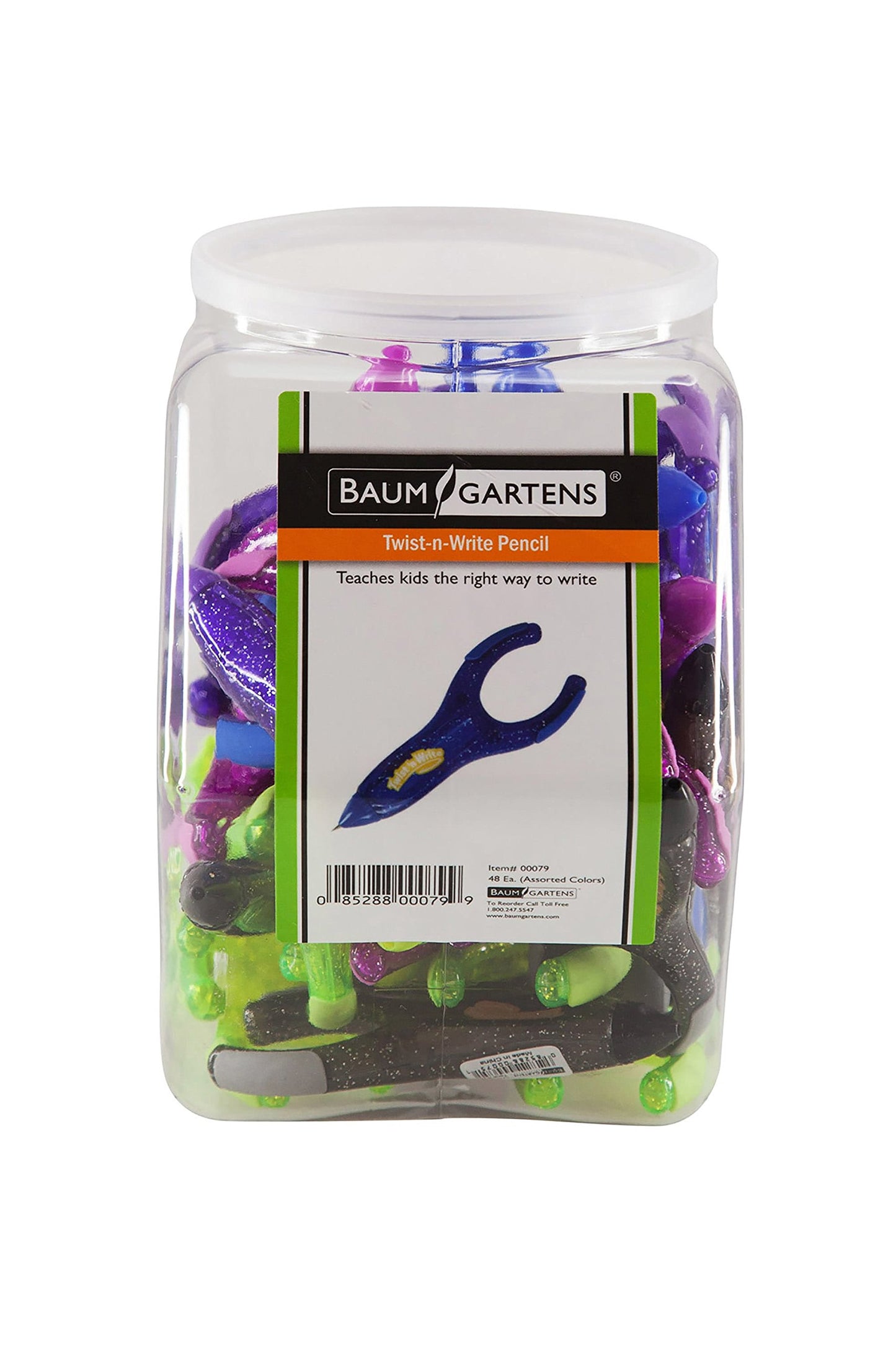 PenAgain Twist 'n Write Hexagonal Tub Display of 48 Arthritis Ehlers Danlos Syndrome ASSORTED Colors (00079)