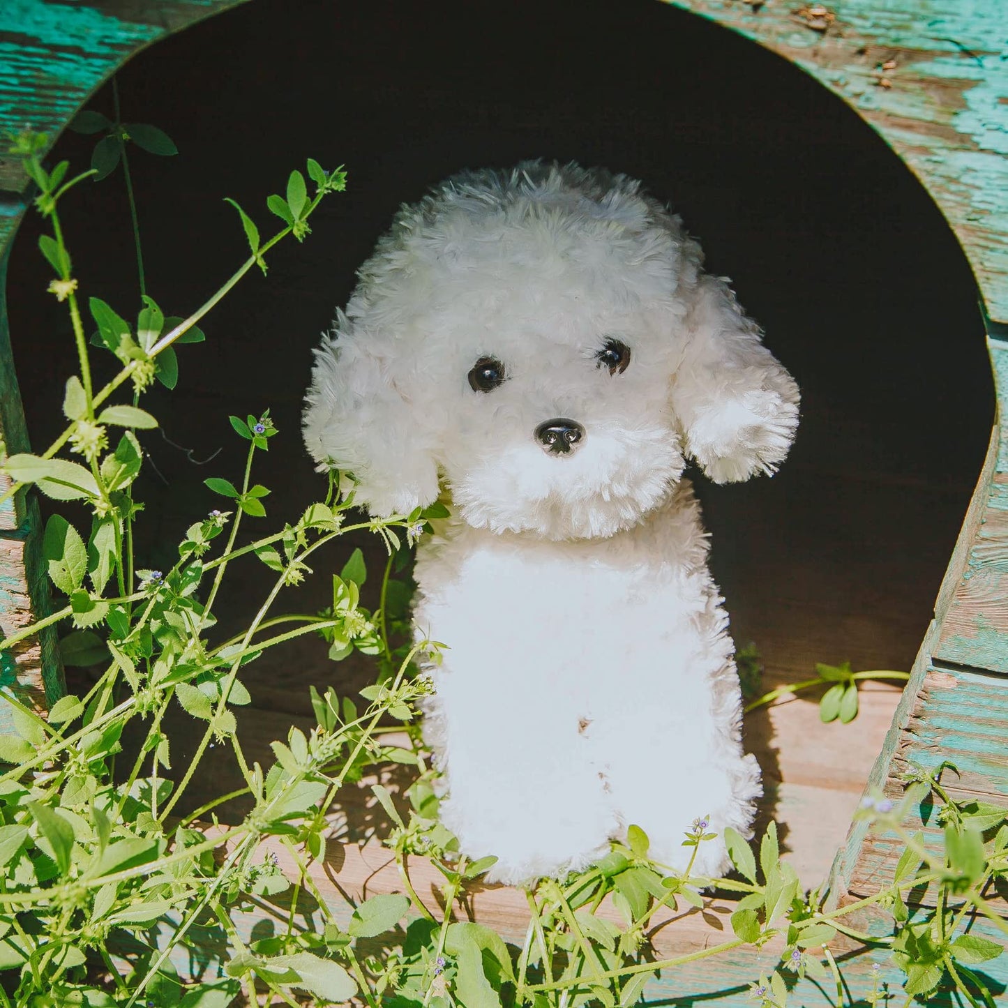 WEIGEDU White Toy Poodle Stuffed Animal - Bichon Frise/Maltese/White Labradoodle Plush Toy for Kids and Babies, 32cm