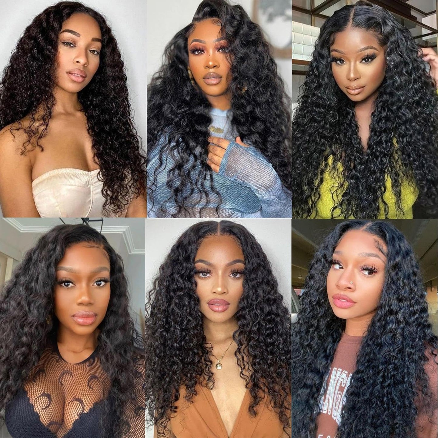 ONICE Wear And Go Glueless Wigs Human Hair Pre Plucked Pre Cut 5x5 HD Lace Closure Human Hair Wigs For Black Women Upgraded No Glue Deep Wave Lace Front Wigs Human Hair(Black,24Inch)