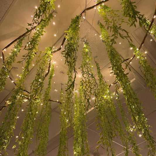 Bucherry Jungle Theme Decoration Set, 68.9ft Artificial Hanging Willow Vines Greenery for Classroom, Woodland Forest Rainforest Safari Party, Enchanted Indoor Outdoor Home Garden Wall DIY Decor