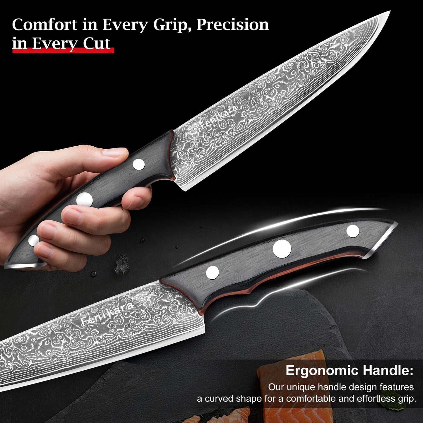 81-Day Crafted 8" Damascus Chef Knife, Anniversary Birthday Gifts for Men Wowen Husband, Hand Forged 67 Layer Kitchen Knife with a Unique Real Damascus Pattern, Papa Dad Gifts from Daughter Wife Son