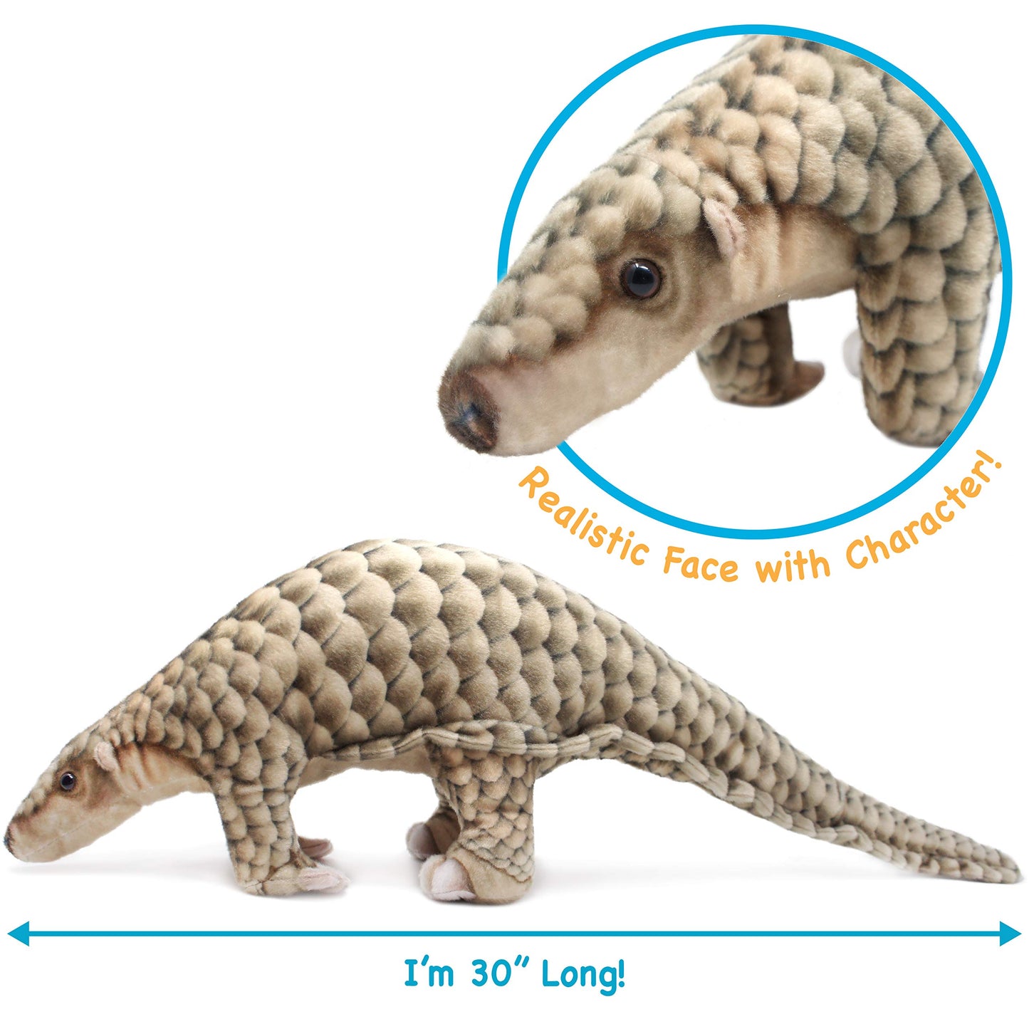 Pandy The Pangolin - 30 Inch Stuffed Animal Plush - by TigerHart Toys