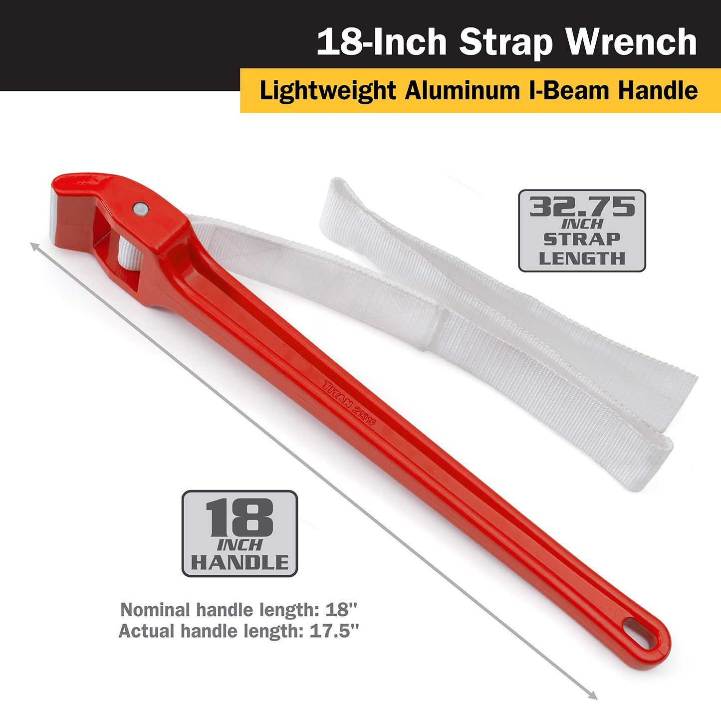 Titan 21316 18-Inch Strap Wrench