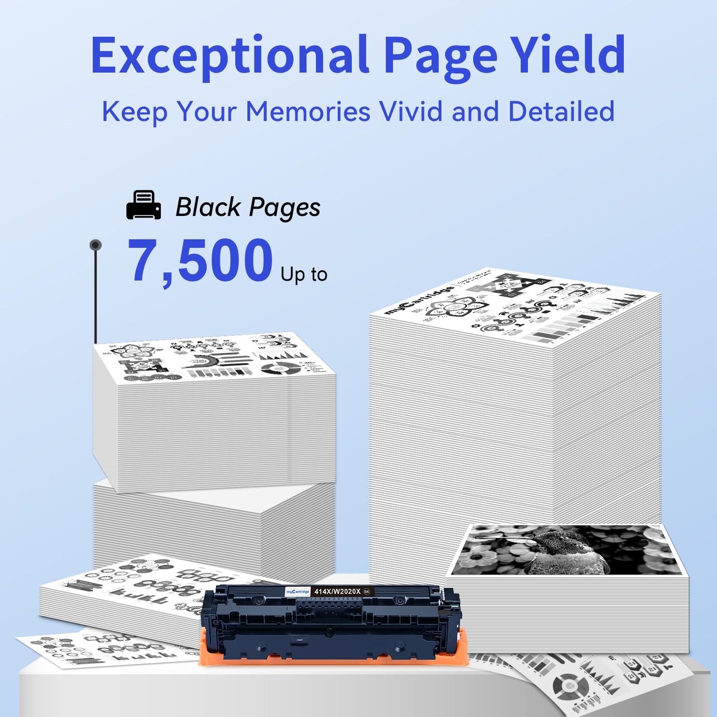 414X Black Toner Cartridge 2 Pack High Yield (with Chip) Compatible Replacement for HP 414X 414A for Color Laserjet Pro MFP M479fdw M479fdn M479dw Pro M454dw M454dn M479 M454 Printer Ink W2020X W2020A