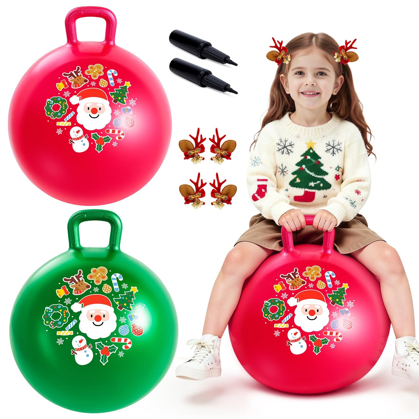 ZOOJOY 18In 2 Pack Christmas Hopper Ball