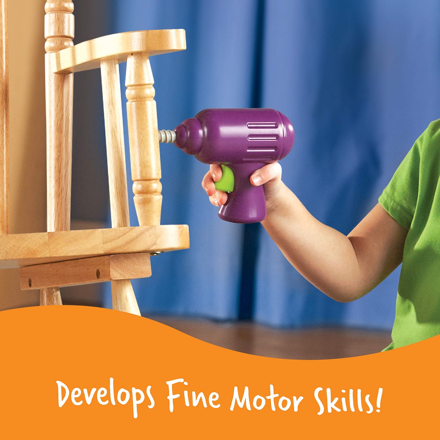 Learning Resources New Sprouts Fix It! My Very Own Tool Set - 6 Pieces, Ages 2+ Develops Fine Motor Skills, Toddler Tool Set, First Tool Box, Kids Tool Set