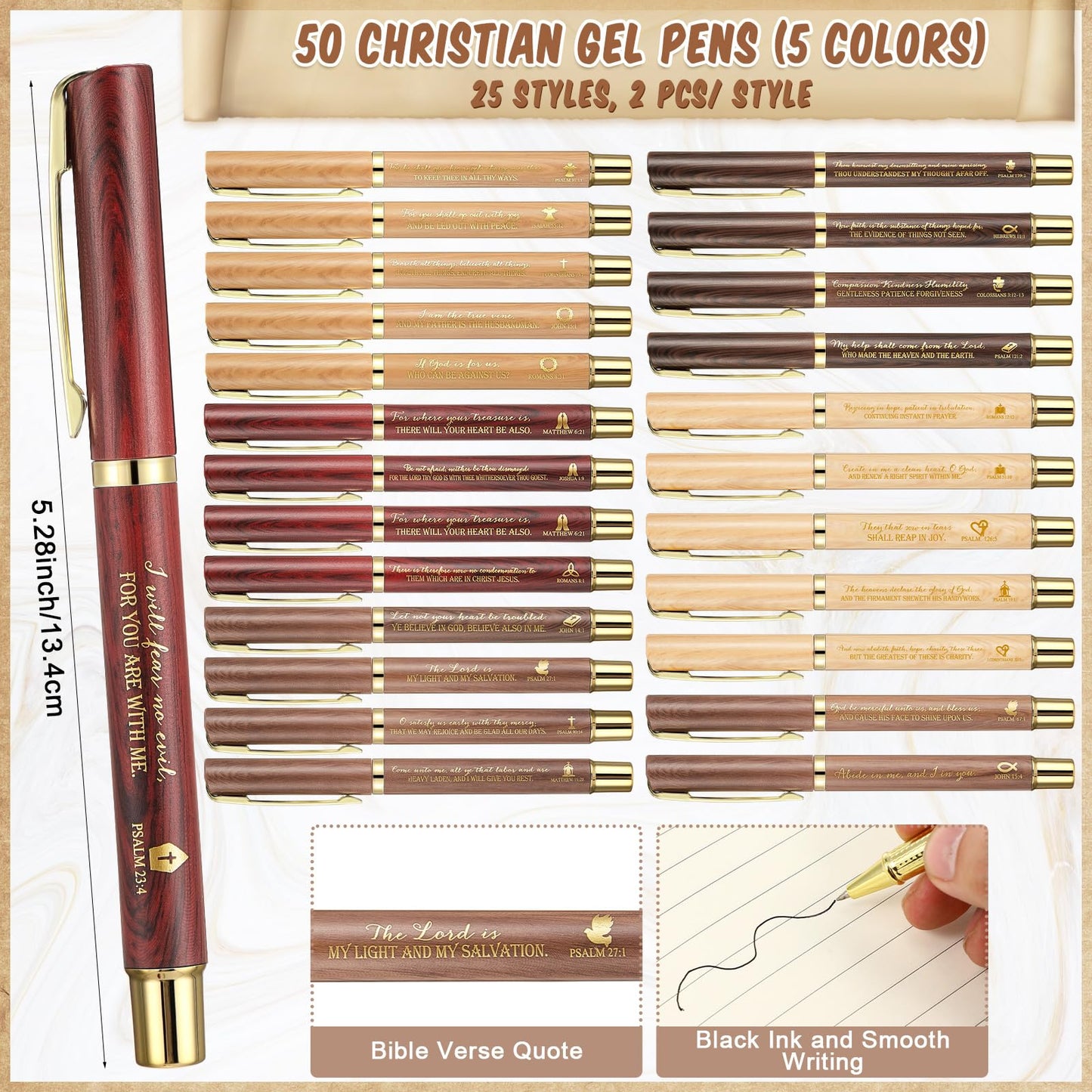 Feifeiya 50 Sets Father’s Day Christian Gifts Bulk for Men, Religious Gift Set with Bible Verse Pens, Scripture Wristbands, Bible Emergency Numbers Bookmarks, Gift Bags for Dad Grandpa Church