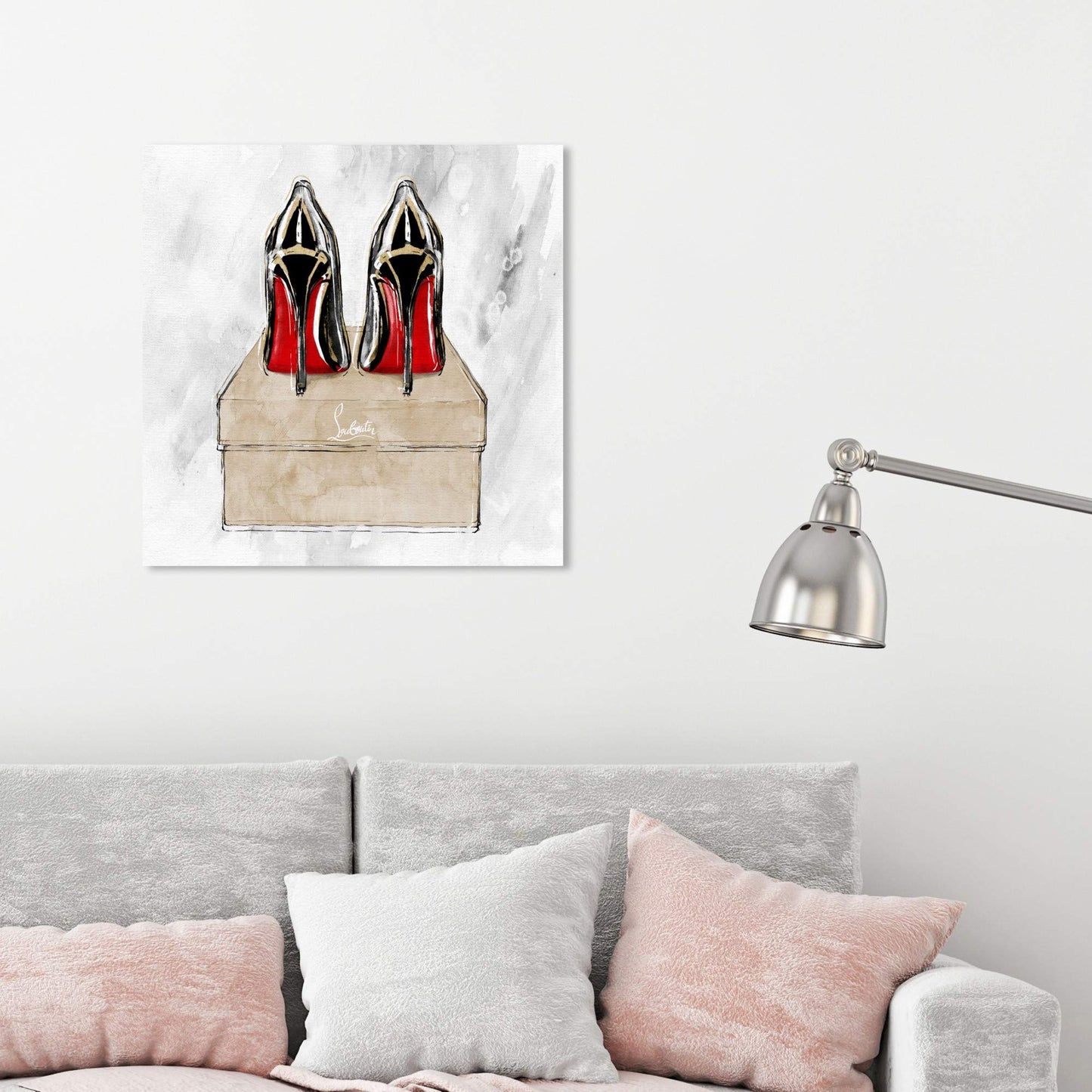 The Oliver Gal Artist Co. Fashion and Glam Wall Art Canvas Prints Heels Red Shoes' Home Décor, 24" x 24", Black, Brown