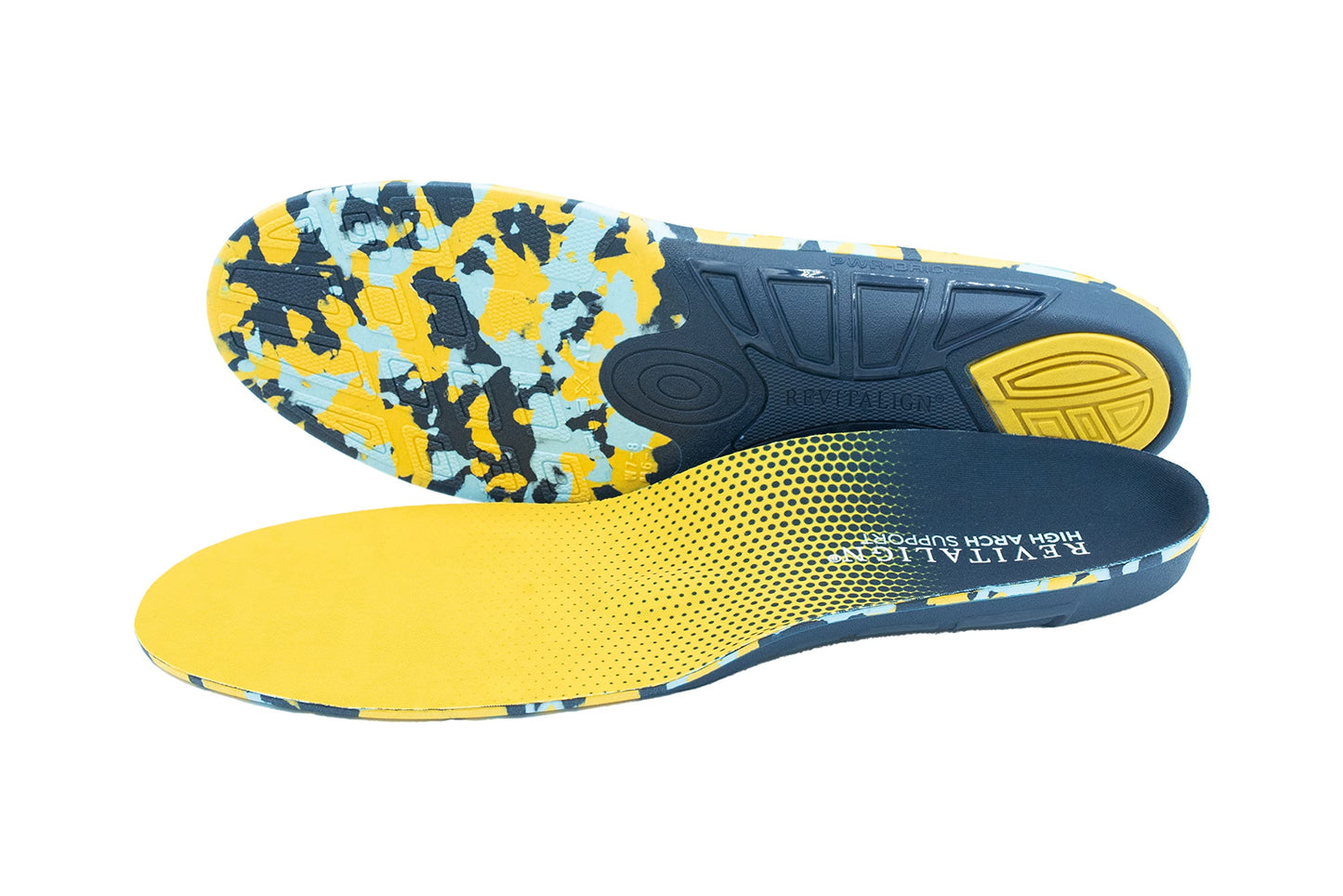 REVITALIGN unisex adult High Arch Support Insole, Yellow, W 11-12.5 M 10-11.5 US