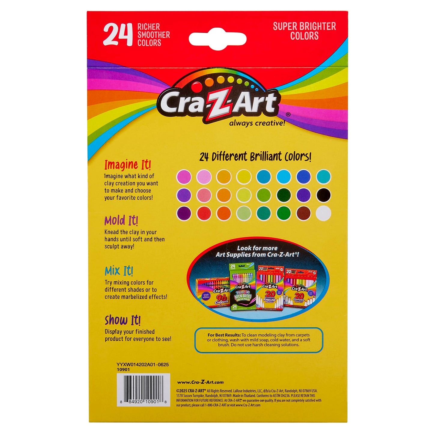 CRA-Z-Art Bulk Modeling Clay - 6 Pack of 24 Count Modeling Clay