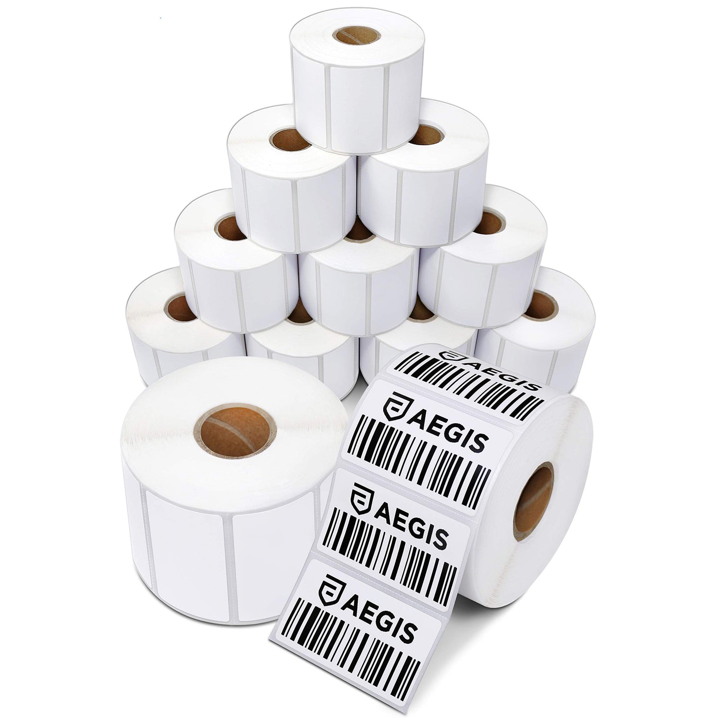 Aegis Adhesives - 2.25" X 1.25" Direct Thermal Labels (12000 Count, 12 Rolls) - UPC Barcode Stickers, Shipping Labels, FNSKU SKU Stickers - Compatible with Zebra and Rollo Printers
