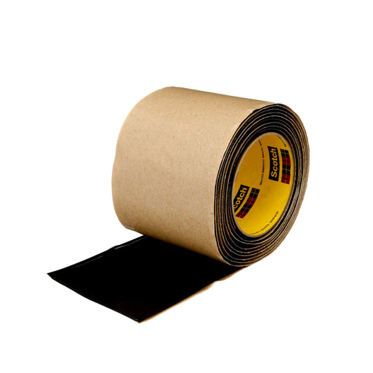3M Scotch Vinyl Mastic Roll Electrical Tape 2210, 4 inch x 10 feet, Black, Self-Fusing Rubber Tape for Insulating and Moisture Seal