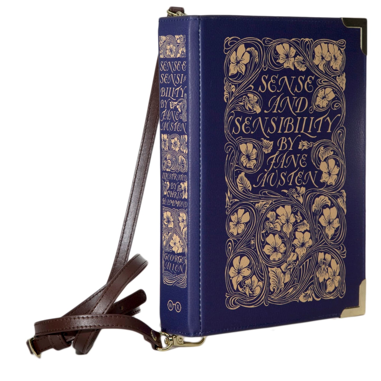 Well Read Co Crossbody Purse Handbag for Book Lovers - Sense and Sensibility, Vegan Leather, Large
