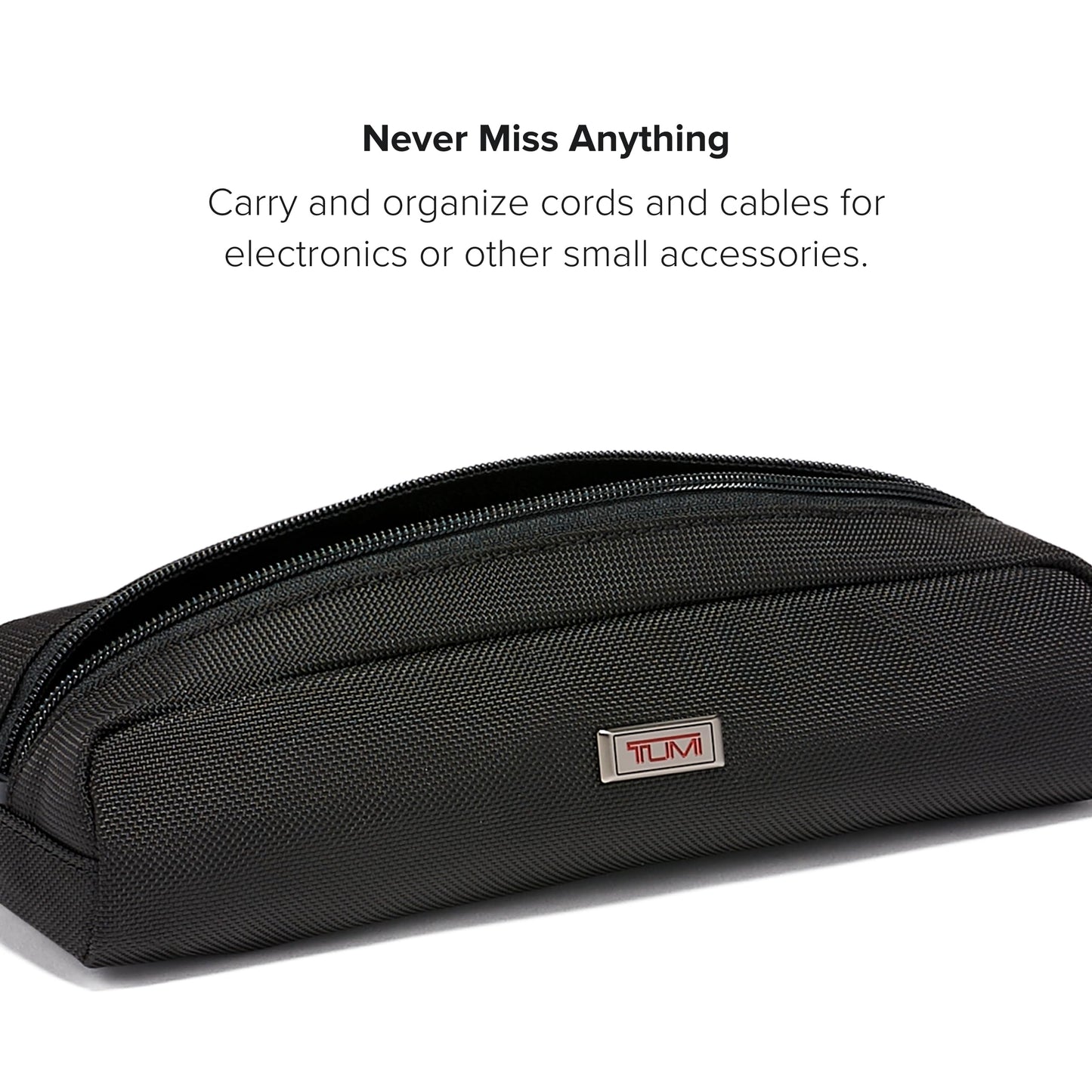 TUMI - Alpha Electronic Cord Pouch - Travel Tech Pouch Organizer for Cord, Cable, Charger & Accessories - Zip Entry - Black