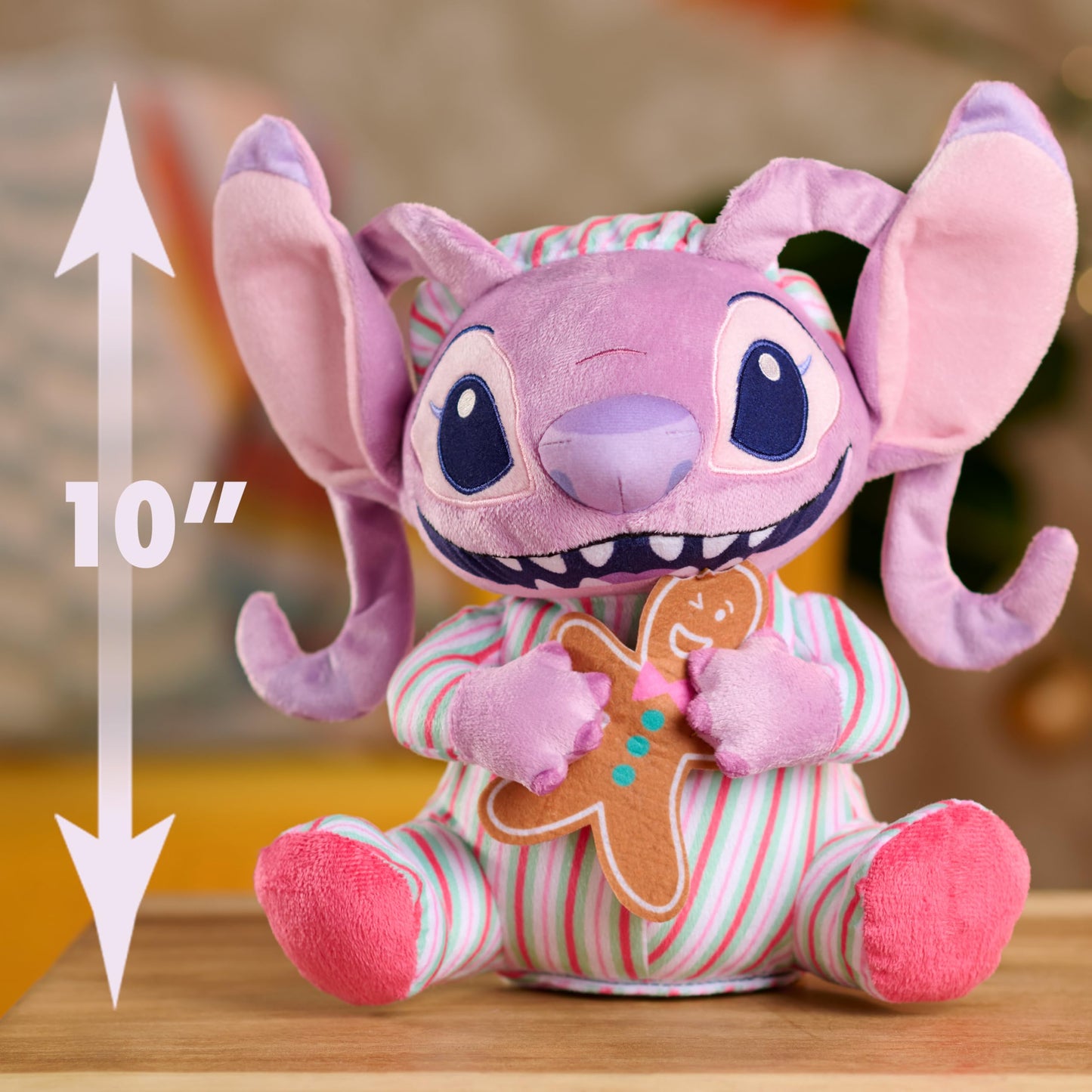 Stitch Holiday Feature Plush - Angel, Kids Toys for Ages 3 Up, Gifts and Presents