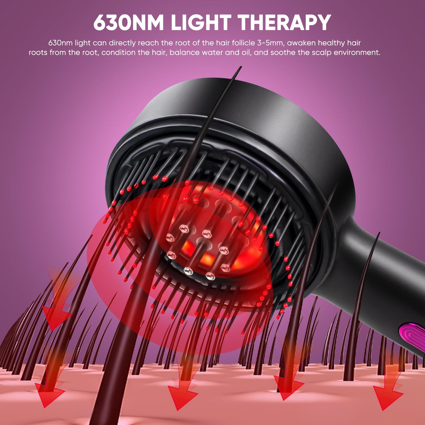 MPADQ Upgrade 2 in 1 Hair Oil Applicator，Electric Hair Brushes for Hair Growth,Hair Oil Applicator Scalp Massager,IPX7 Waterproof Oil Dispenser for Hair