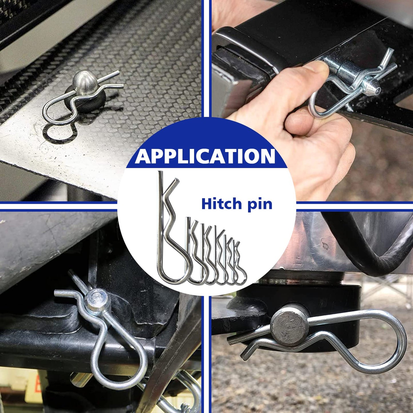 367 PCS Heavy Duty Pin Assortment Kit, Hitch Pins R Clip PIns/ Hair Pins/ Lynch Pins/ PTO Pins/ Cotter Pins/ Clevis Pins for Trucks Trailers Tractors Mowers 3 Point Accessories, Farm, Lawn and Garden