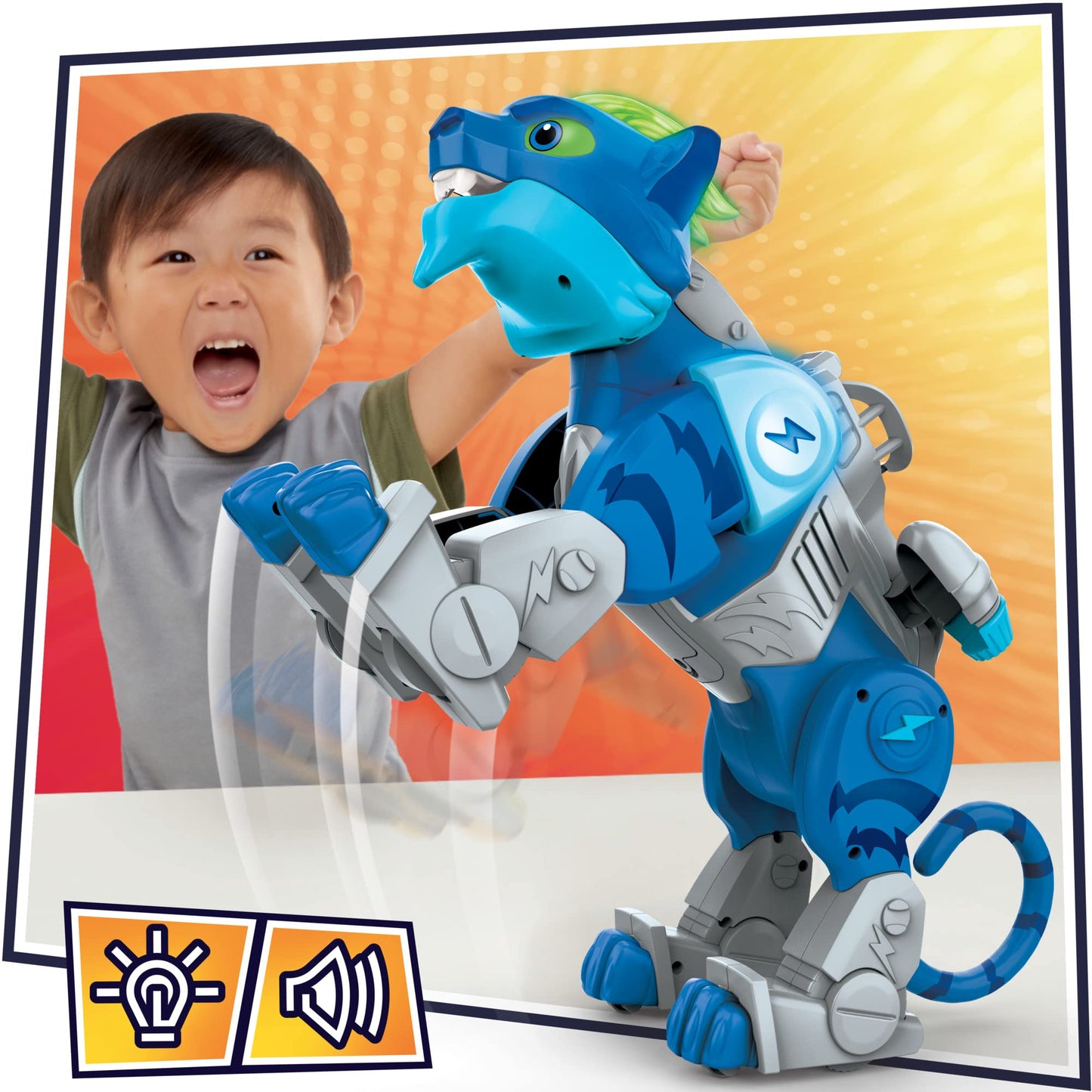 PJ Masks Animal Power Charge and Roar Power Cat, Interactive Toys with 20+ Lights and Sounds, Preschool Toys, Superhero Toys for 3 Year Old Boys and Girls and Up (English)