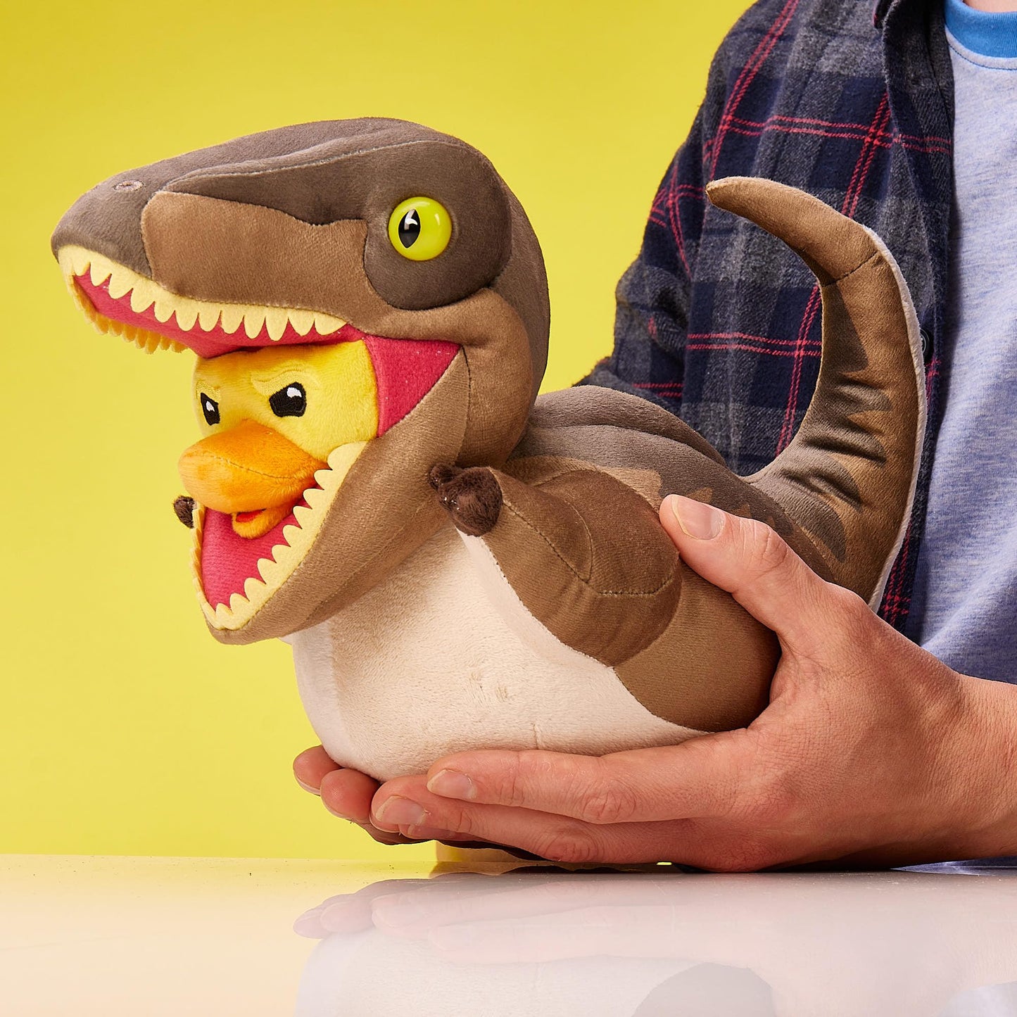 TUBBZ Velociraptor Collectable Rubber Duck Plushie - Official Jurassic Park Merchandise - Retro TV & Movies Soft Toy