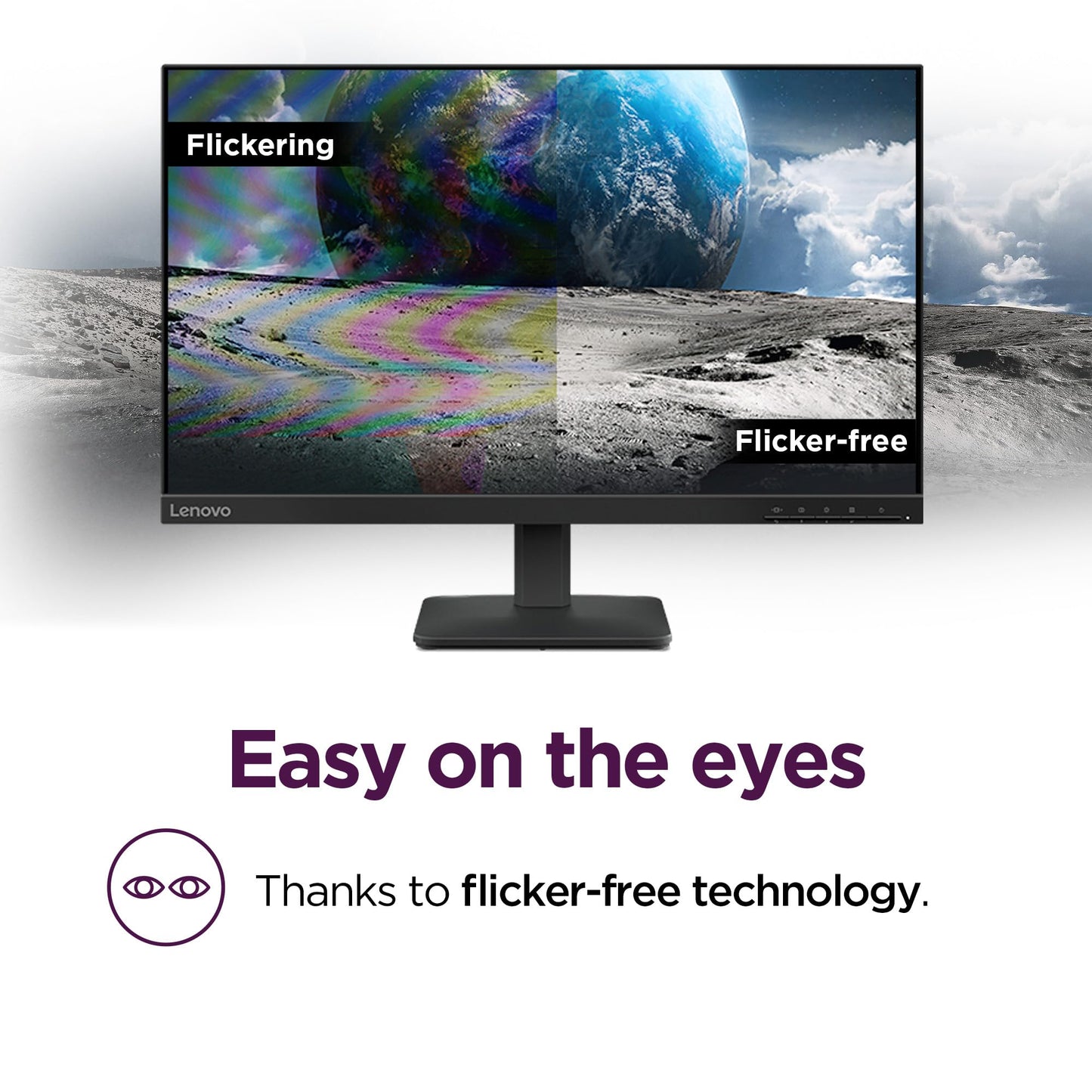 Lenovo L24-4e Office Monitor - 23.8" FHD IPS Display - 100Hz Refresh Rate - 4 ms MPRT - 99% sRGB - Raven Black - Tilt Stand