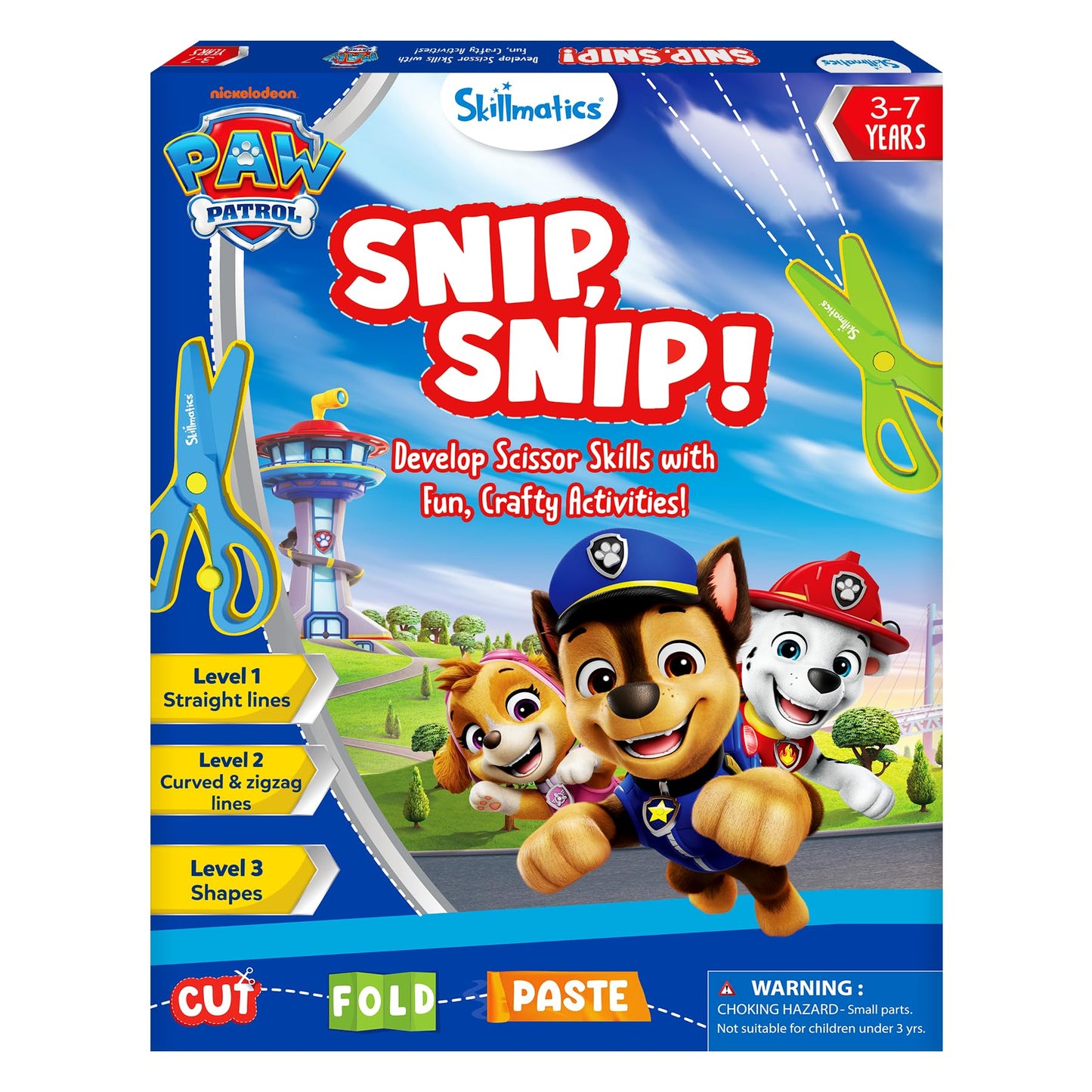 Skillmatics - Scissor Activity Book - Snip Snip PAW Patrol, 25 Fun Cutting Activities & Creative Activities for Preschoolers, Fine Motor Skills, Craft Kit