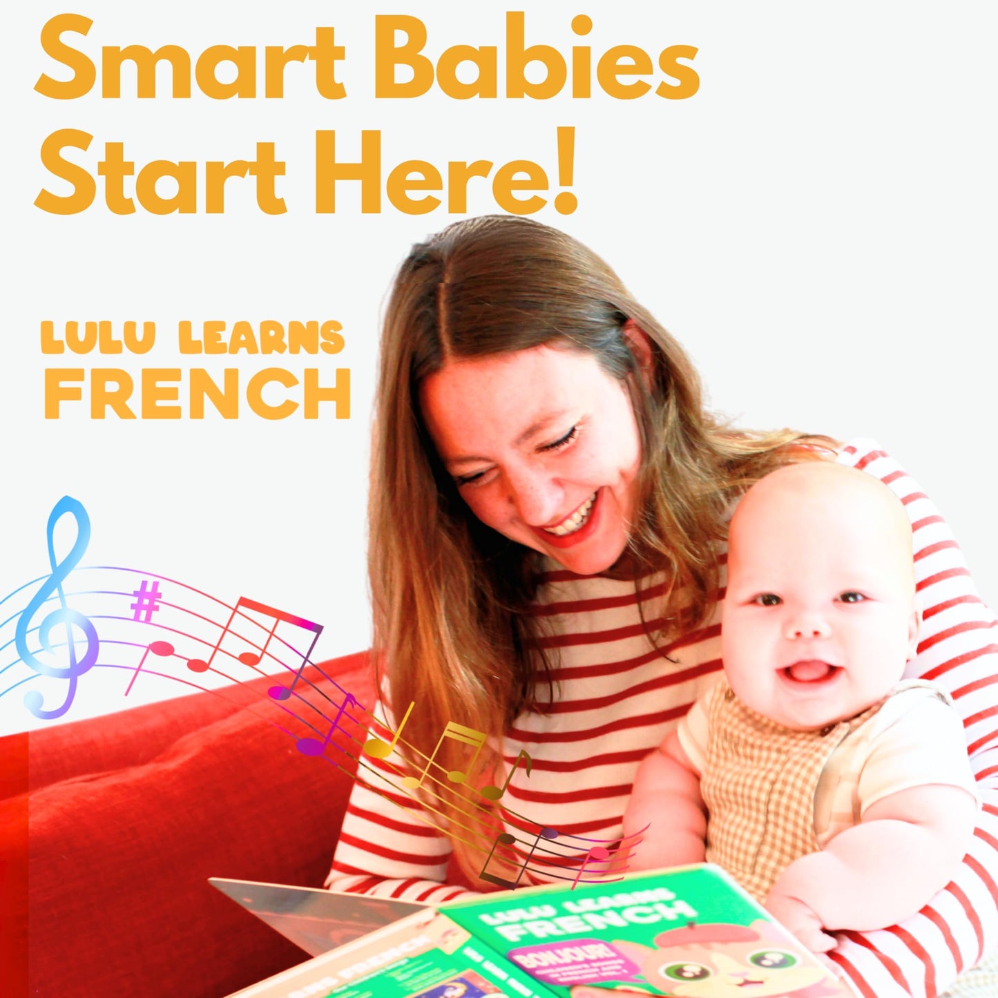 Lulu Learns French Vol. 3: Musical Baby Book in French, Bilingual Baby Book for Toddlers 1-3, Kids, Girls & Boys, Interactive French Toy for Babies & Children