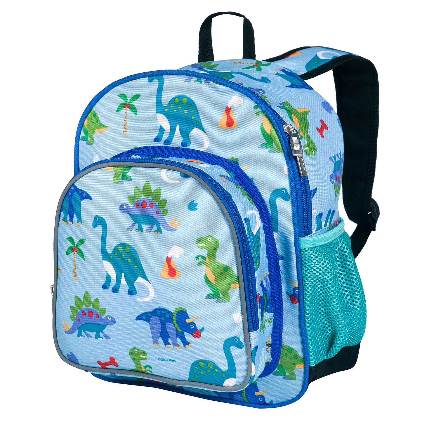Wildkin 12-Inch Kids Backpack – Lightweight, Durable, Padded Straps – Ideal for Daycare, Preschool & Travel - Dinosaur Land