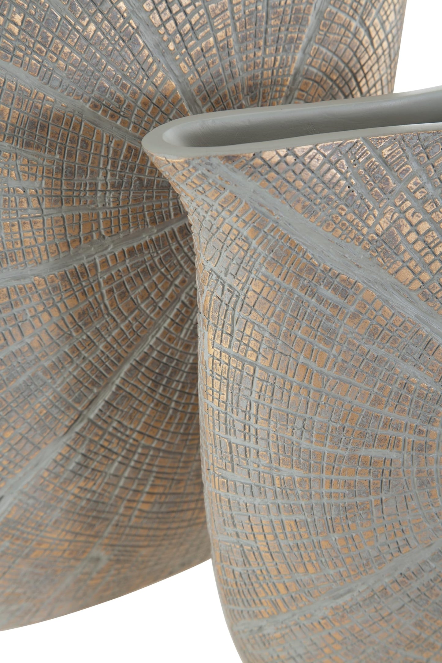 Signature Design by Ashley Ardenley Contemporary Starburst Patterned Polyresin 10.5" Vase for Home Decor, Gray & Metallic