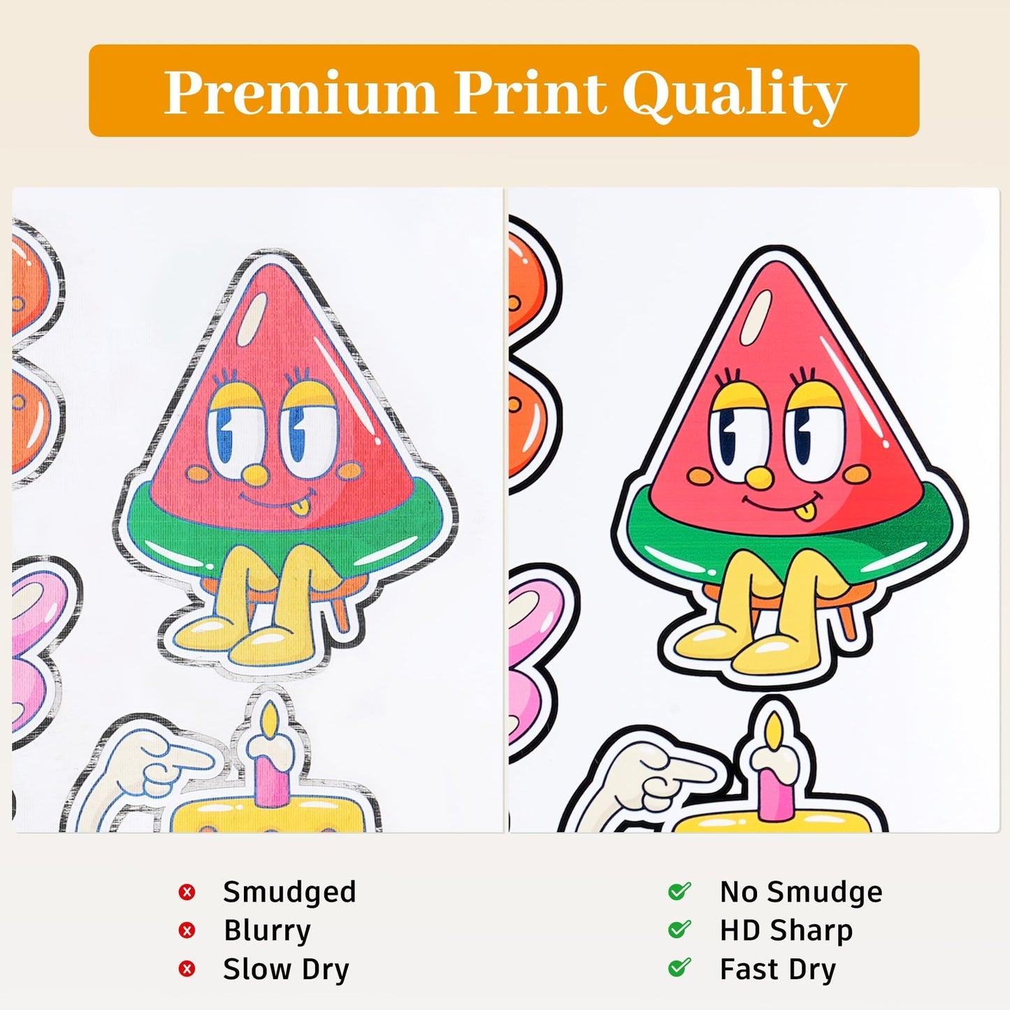 QYH Premium Matte Vinyl Sticker Paper, 120 Sheets Printable Waterproof Sticker Paper for Inkjet & Laser Printer, 8.5x11" White Bulk Stickers, Compatible with Cricut - Ideal for Small Business, Etsy