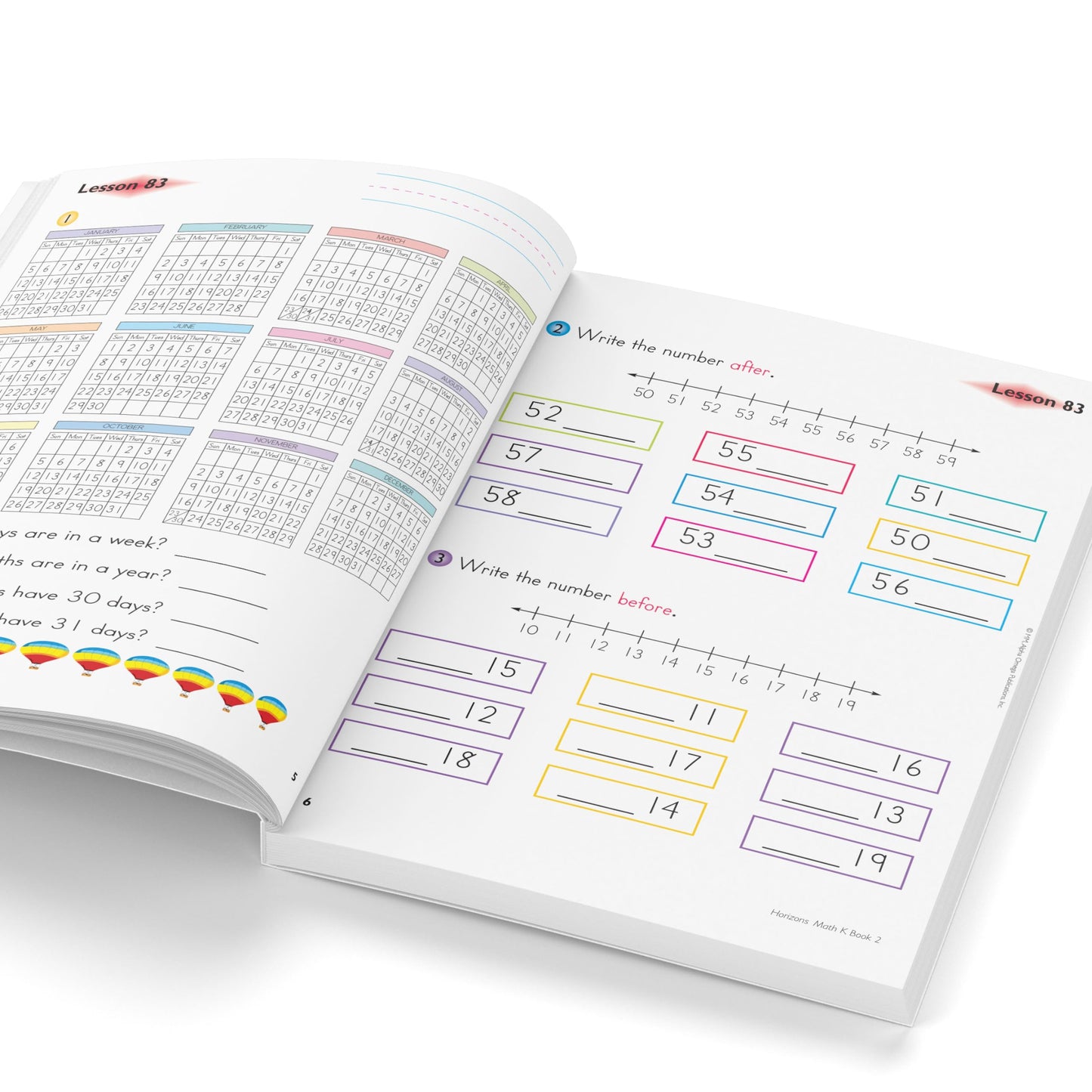 Horizons Kindergarten Math Student Books 1 & 2